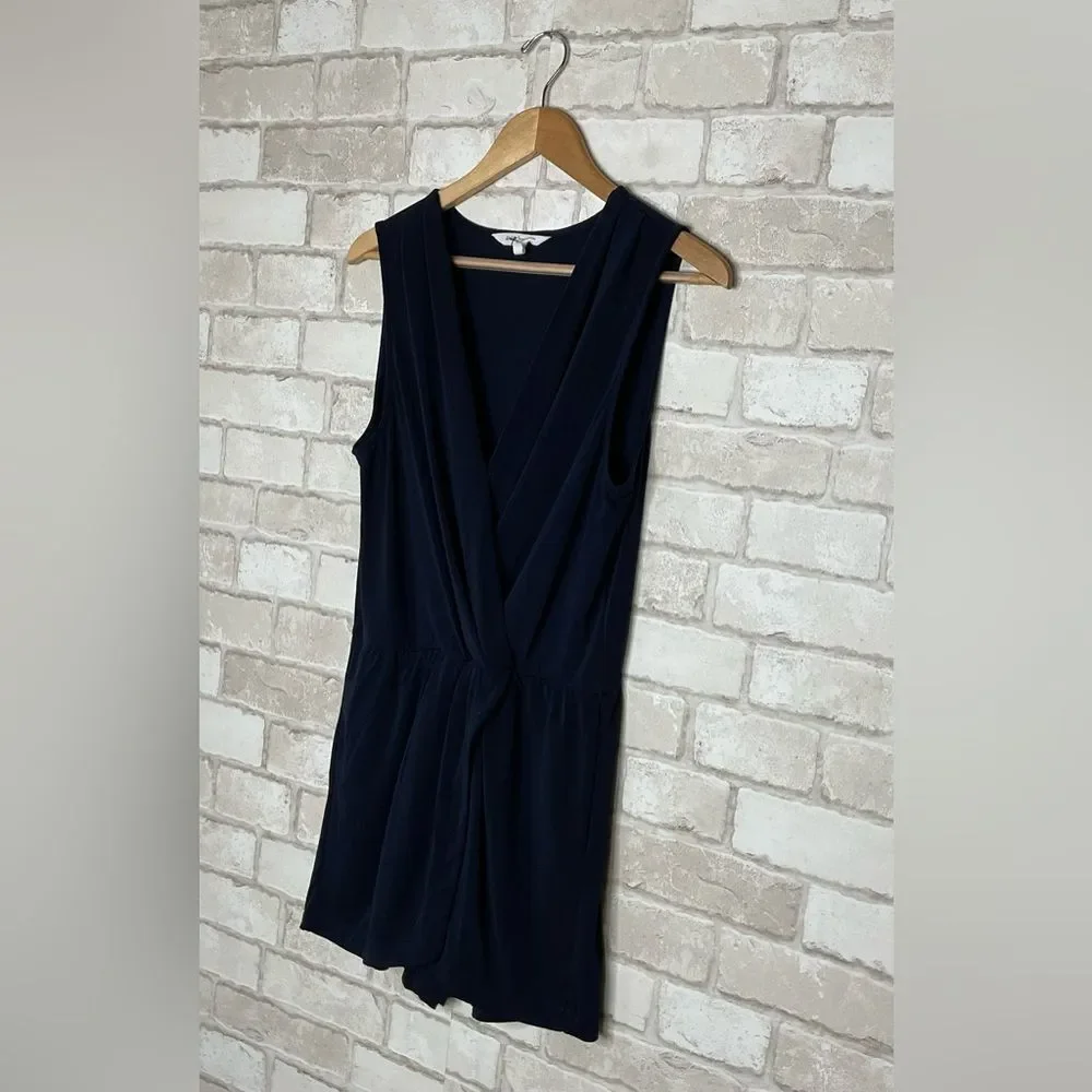BCBGeneration Navy Sleeveless V-neck Romper Skort Size M